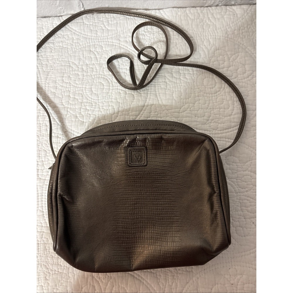 Anne Klein For Calderon Bronze Purse. 8 X 7" EUC.‎ Vintage